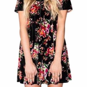 Show Me Your Mumu  velvet floral mini dress